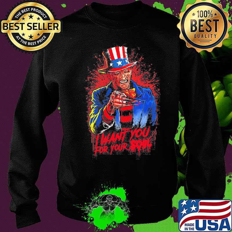 Halloween freddy krueger i want you for your soul bloods s Sweater Halloween freddy krueger i want you for your soul bloods s Sweater