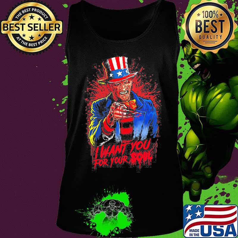 Halloween freddy krueger i want you for your soul bloods s Tank top Halloween freddy krueger i want you for your soul bloods s Tank top