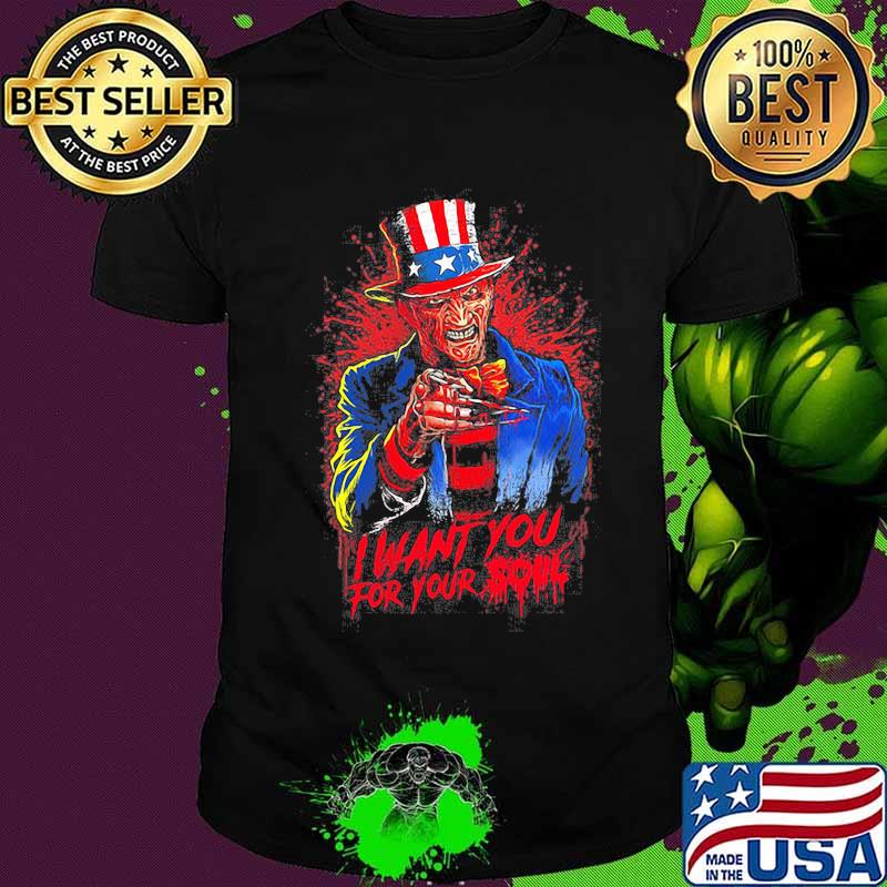 Halloween freddy krueger i want you for your soul bloods shirt