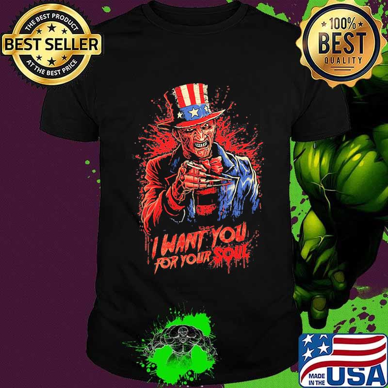 Halloween freddy krueger i want you for your soul shirt