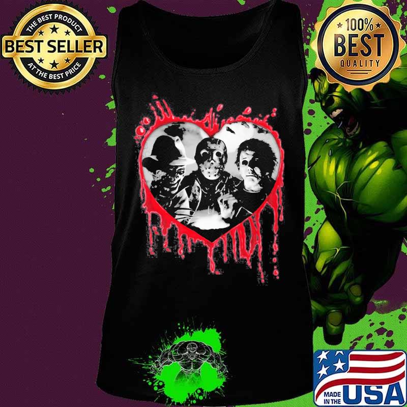 Halloween freddy krueger jason voorhees and michael myers heart s Tank top Halloween freddy krueger jason voorhees and michael myers heart s Tank top