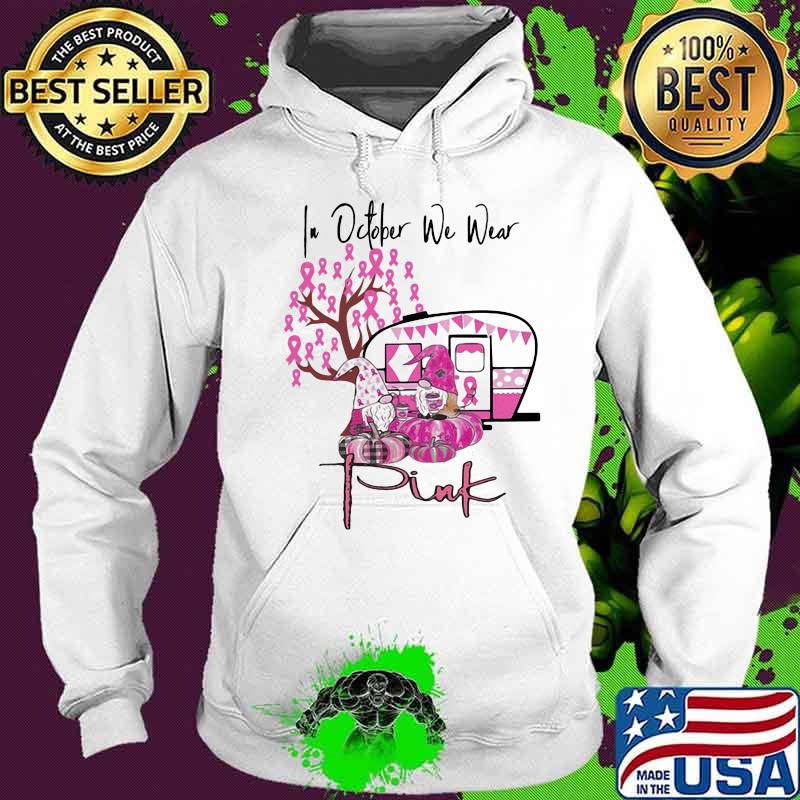 Halloween gnomes in october we wear pink pumpkin cancer awareness s Hoodie Halloween gnomes in october we wear pink pumpkin cancer awareness s Hoodie