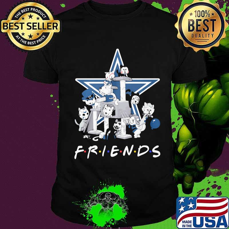 Halloween horror characters cats dallas cowboys friends shirt