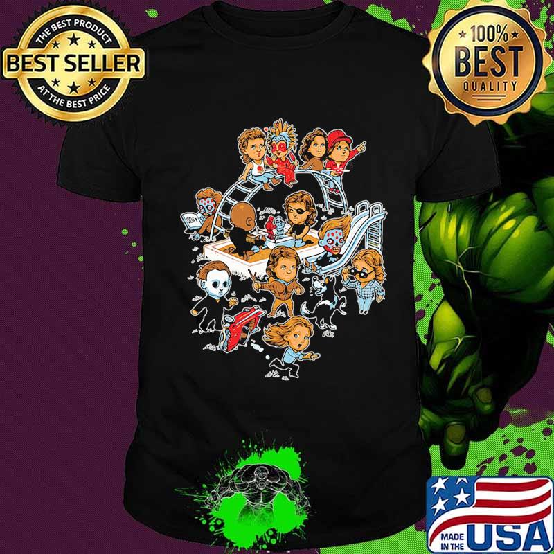 Halloween horror characters chibi activities shirt