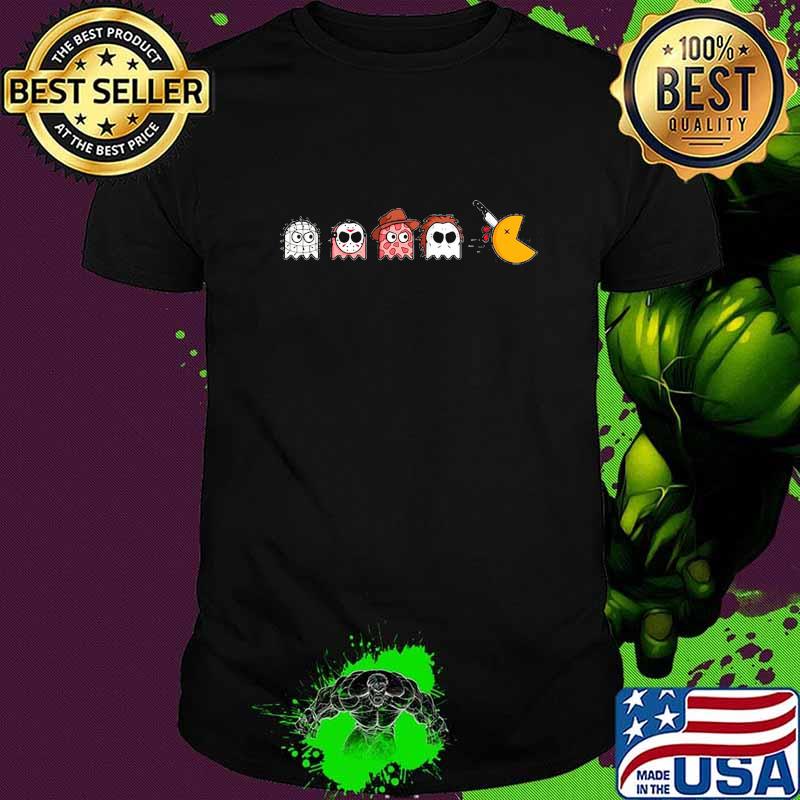 Halloween horror characters chibi game shirt