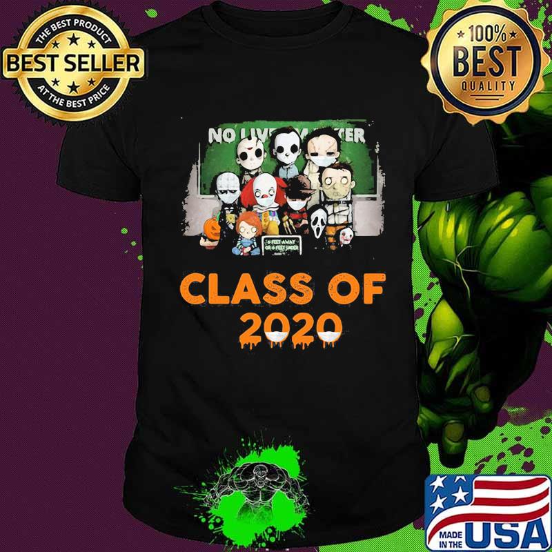 Halloween horror characters chibi no lives matter class of 2020 mask shirt
