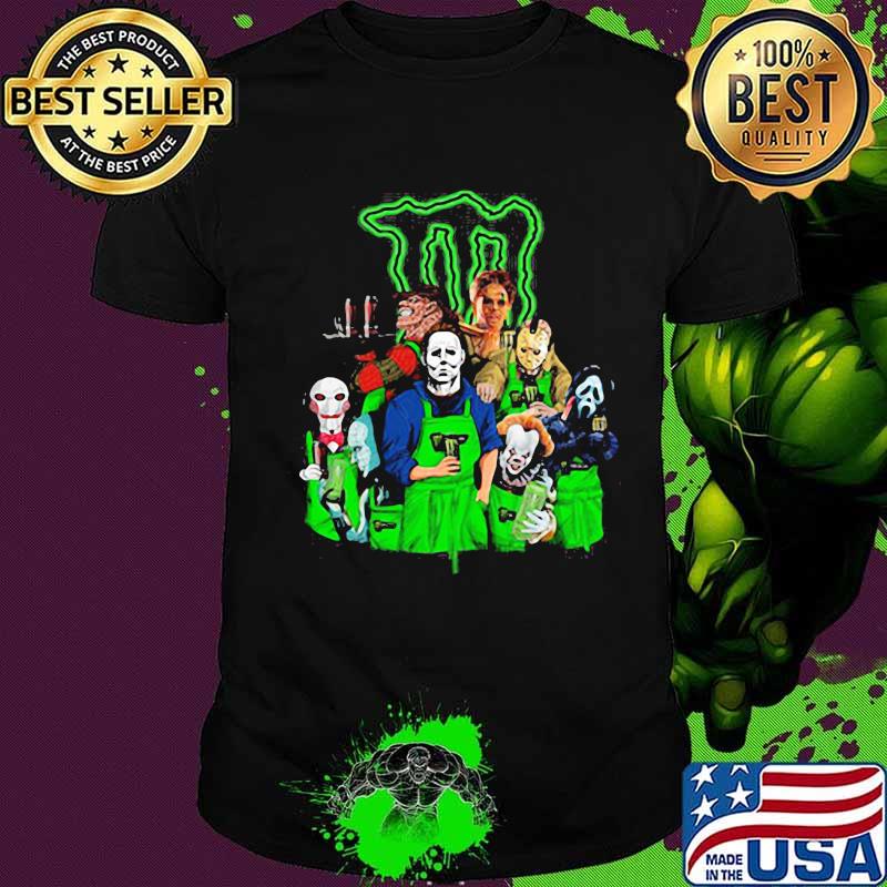 Halloween horror characters drinking monster shirt