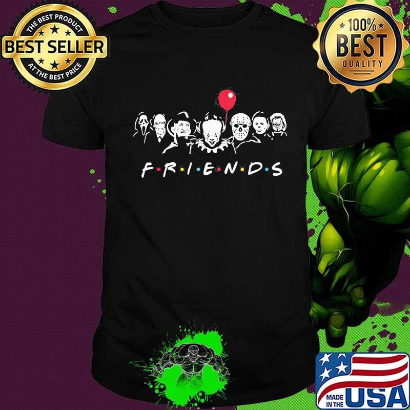 Halloween horror characters friends shirt