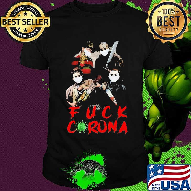 Halloween horror characters fuck coronavirus shirt