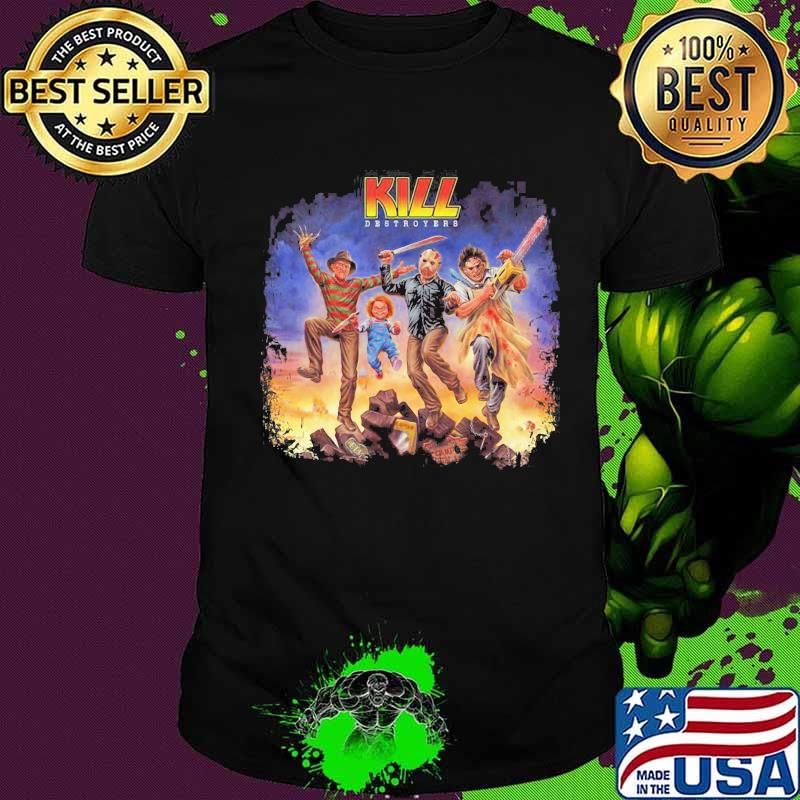 Halloween horror characters kiss destroyers shirt