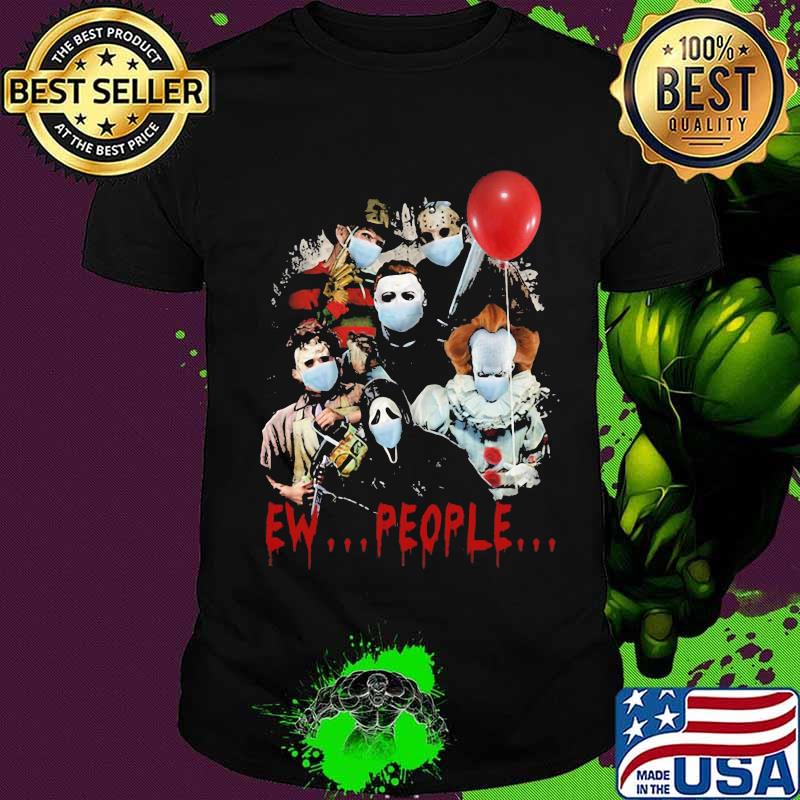 Halloween horror characters mask ew people shirt