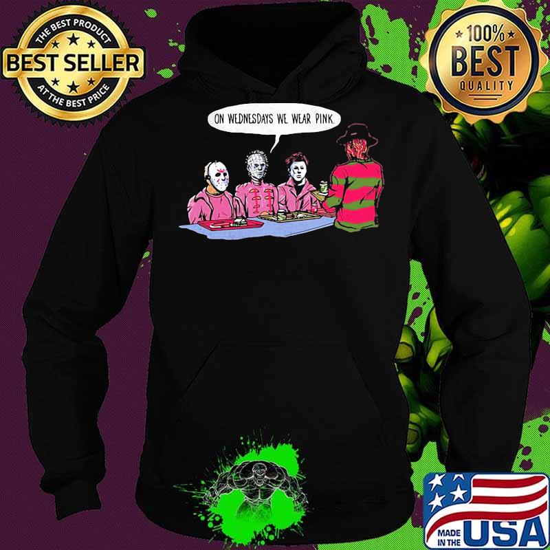 Halloween horror characters on wednesdays we wear pink s Hoodie Halloween horror characters on wednesdays we wear pink s Hoodie