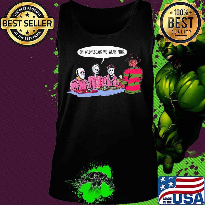 Halloween horror characters on wednesdays we wear pink s Tank top Halloween horror characters on wednesdays we wear pink s Tank top