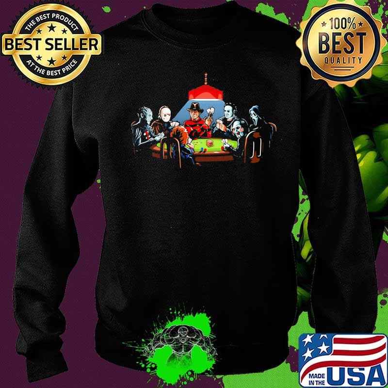 Halloween horror characters play cards s Sweater Halloween horror characters play cards s Sweater