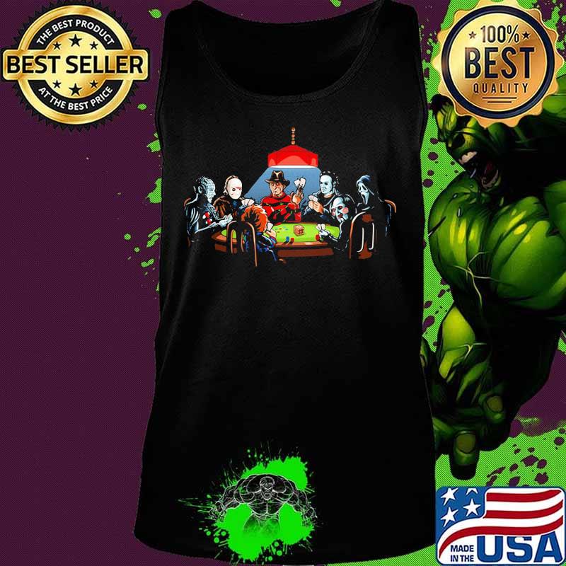 Halloween horror characters play cards s Tank top Halloween horror characters play cards s Tank top