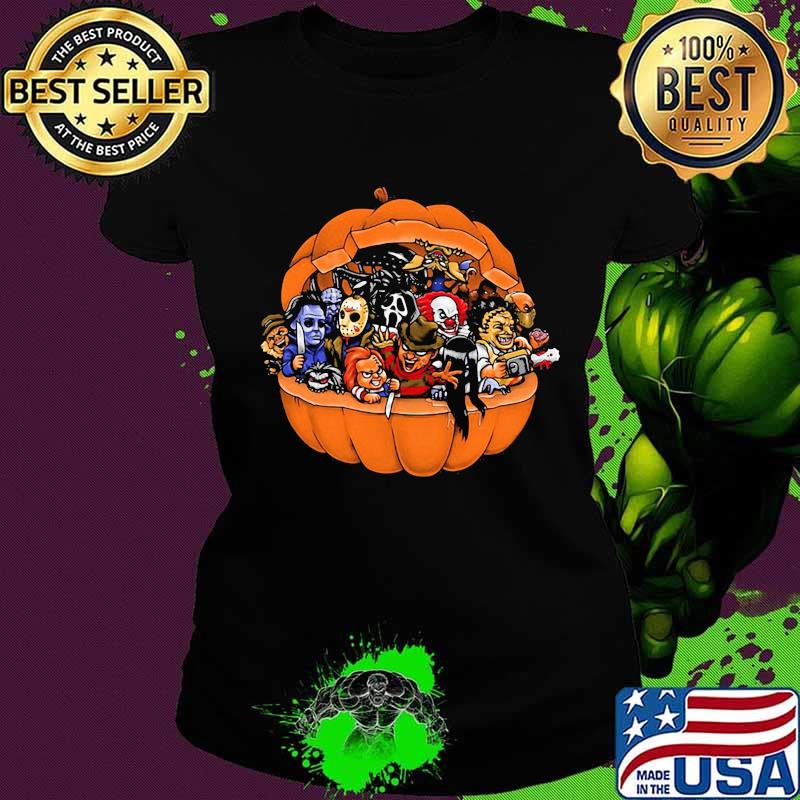 Halloween horror characters pumpkin s Ladies tee Halloween horror characters pumpkin s Ladies tee
