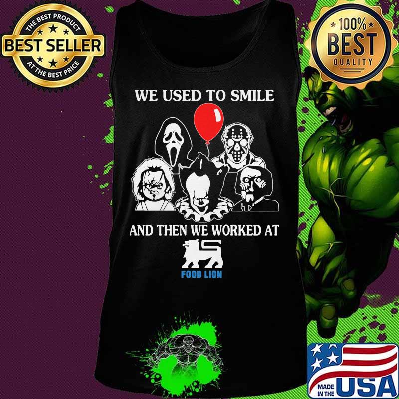 Halloween horror characters we used to smile and then we worked at food lion s Tank top Halloween horror characters we used to smile and then we worked at food lion s Tank top