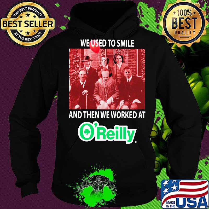 Halloween horror characters we used to smile and then we worked at o'reilly s Hoodie Halloween horror characters we used to smile and then we worked at o'reilly s Hoodie