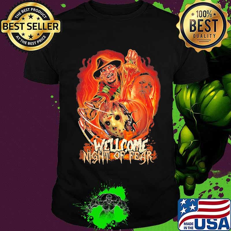 Halloween horror characters welcome night a fear shirt