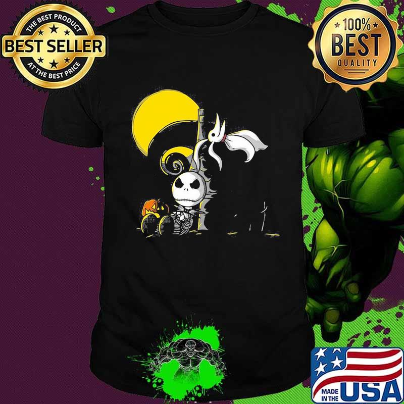 Halloween jack skellington and ghost moon shirt