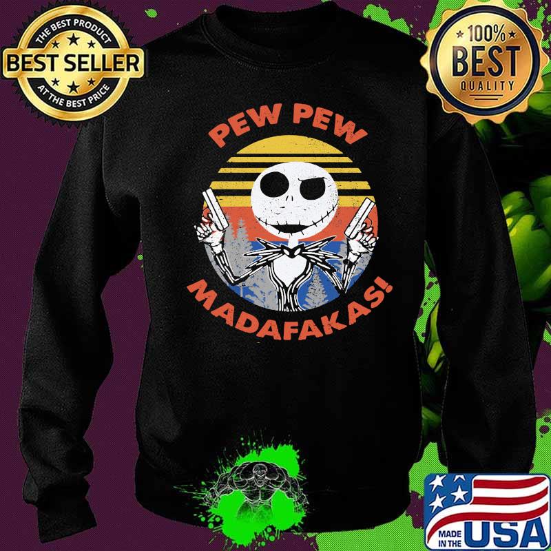 Halloween jack skellington pew pew madafakas vintage retro s Sweater Halloween jack skellington pew pew madafakas vintage retro s Sweater