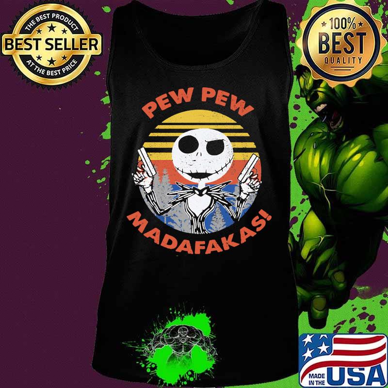 Halloween jack skellington pew pew madafakas vintage retro s Tank top Halloween jack skellington pew pew madafakas vintage retro s Tank top