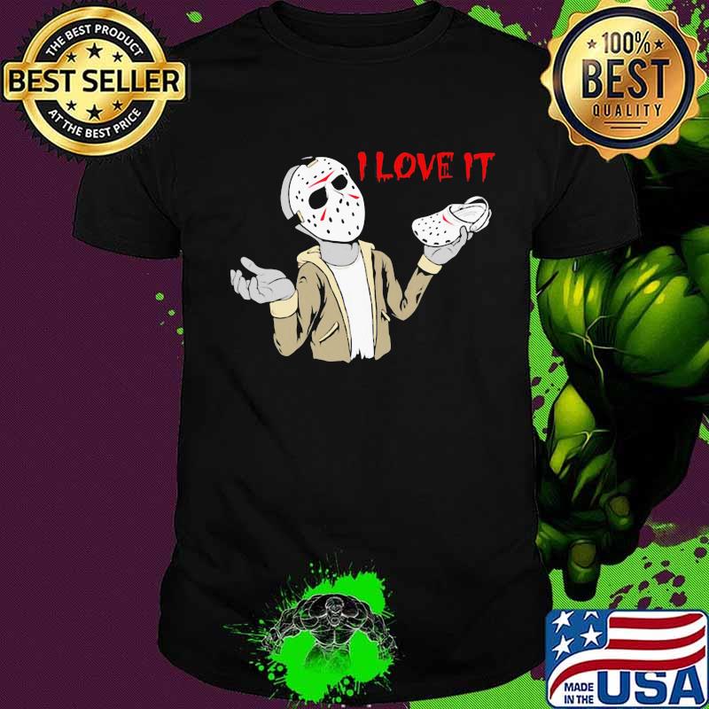 Halloween jason voorhees i love it cross shirt