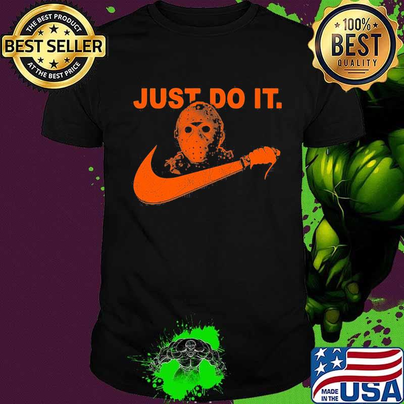 Halloween jason voorhees just do it nike logo shirt