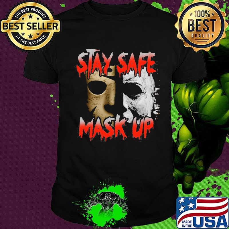 halloween jason voorhees michael myers stay safe mask up shirt
