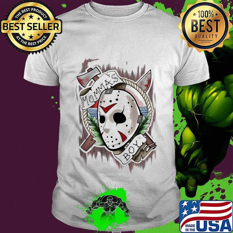Halloween jason voorhees momma's boy shirt