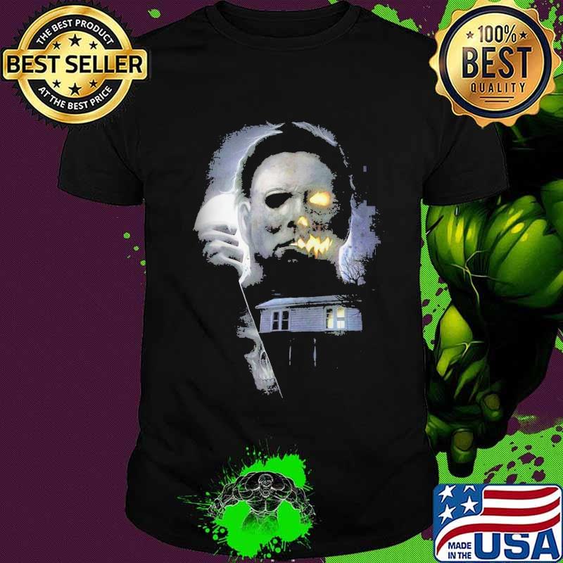 Halloween michael myers holding knife shirt