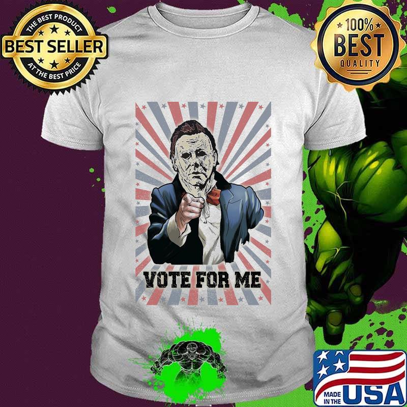 Halloween michael myers vote for me american flag independence day shirt