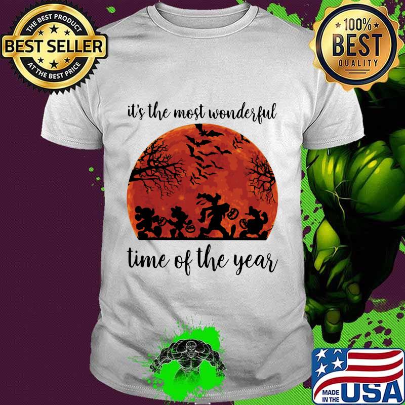 Halloween mickey mouse and friends it's the most wonderful time of the year sunset shirt