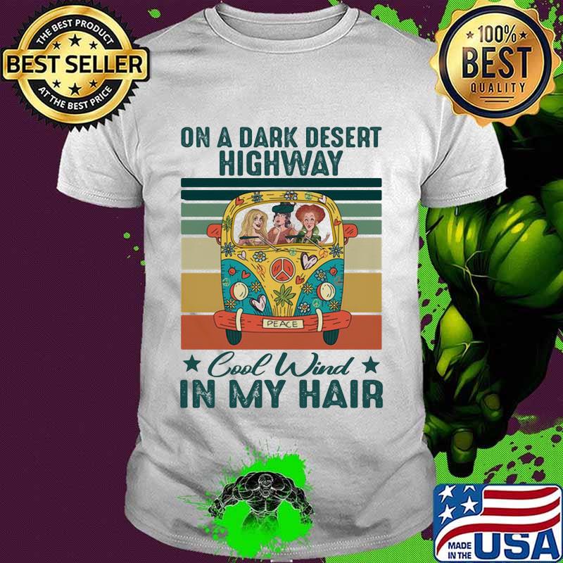 Halloween peace bus hocus pocus on a dark desert highway cool wind in my hair vintage retro shirt