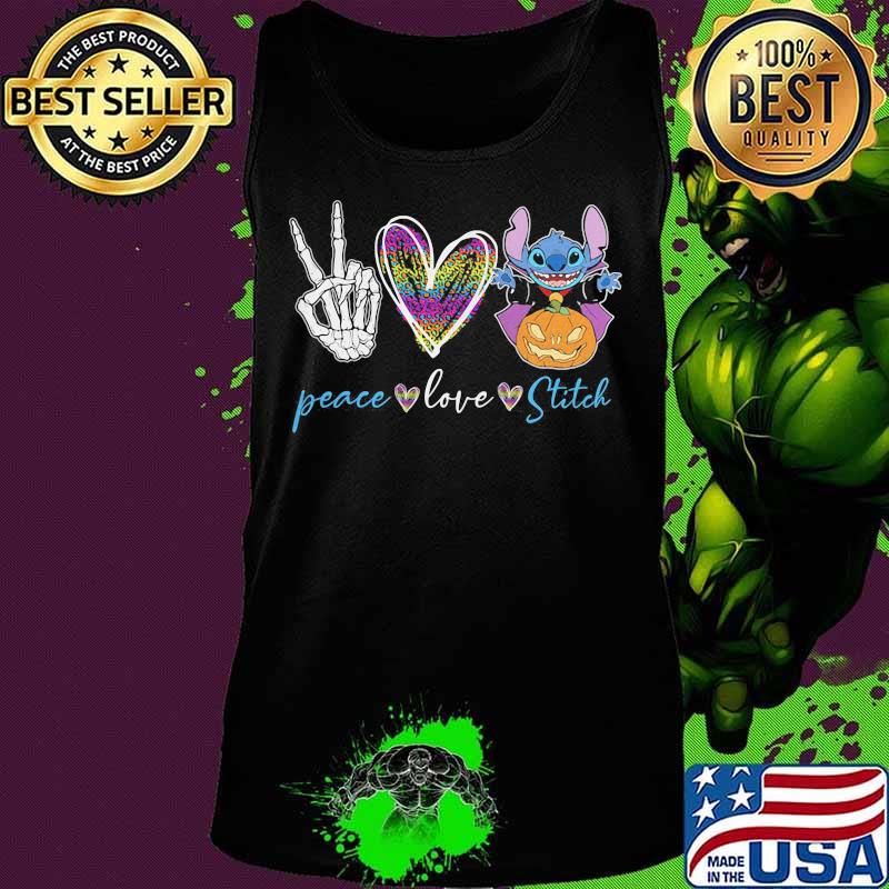 Halloween peace love stitch pumpkin s Tank top Halloween peace love stitch pumpkin s Tank top