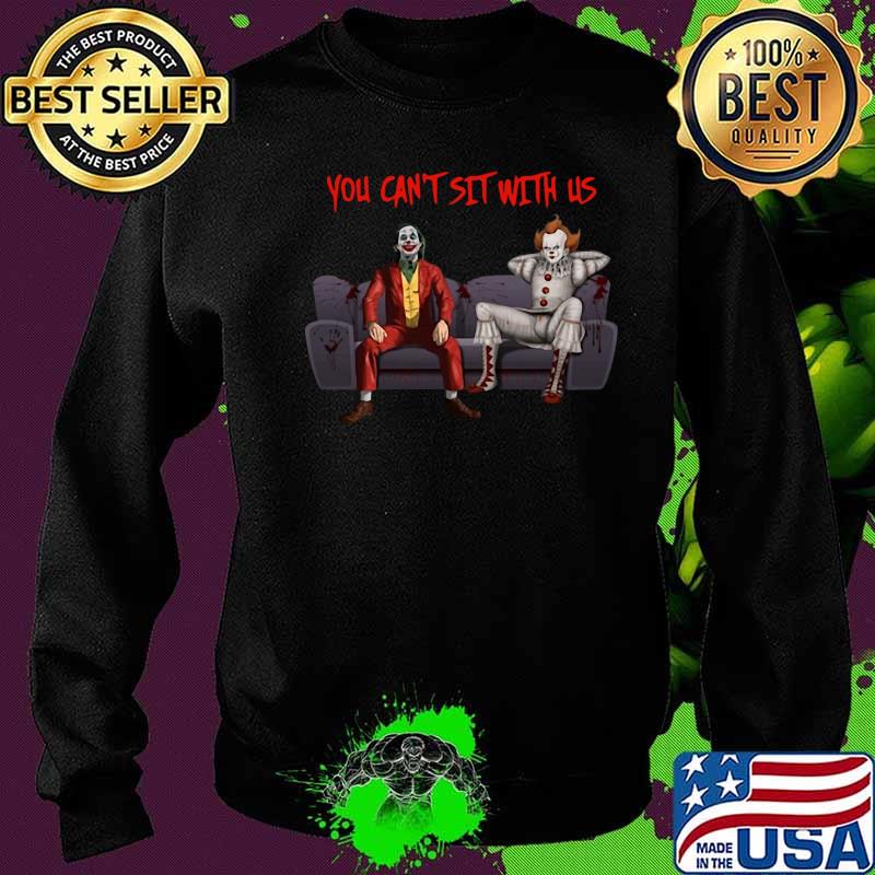 Halloween pennywise and joker you can't sit with us s Sweater Halloween pennywise and joker you can't sit with us s Sweater