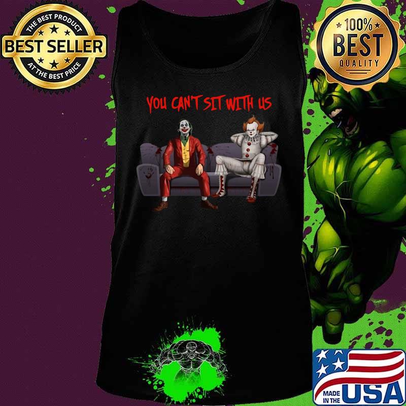 Halloween pennywise and joker you can't sit with us s Tank top Halloween pennywise and joker you can't sit with us s Tank top
