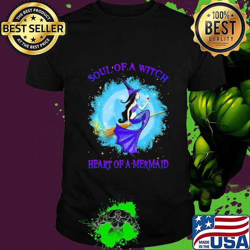 Halloween soul of a witch heart of a mermaid shirt Halloween soul of a witch heart of a mermaid shirt