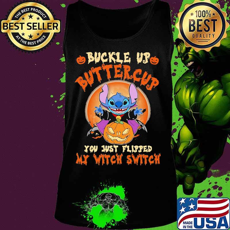 Halloween stitch buckle up buttercup you just flipped my witch switch sunset s Tank top Halloween stitch buckle up buttercup you just flipped my witch switch sunset s Tank top