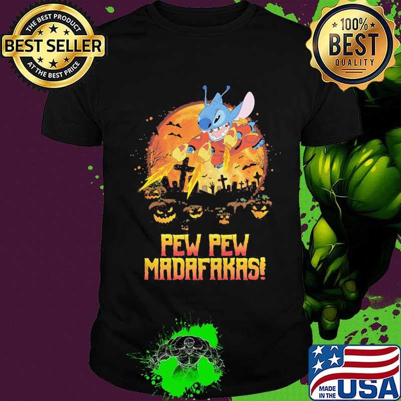 Halloween stitch pew pew madafakas moon shirt