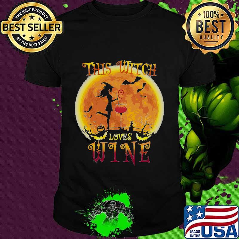 Halloween This witch loves wine shirt