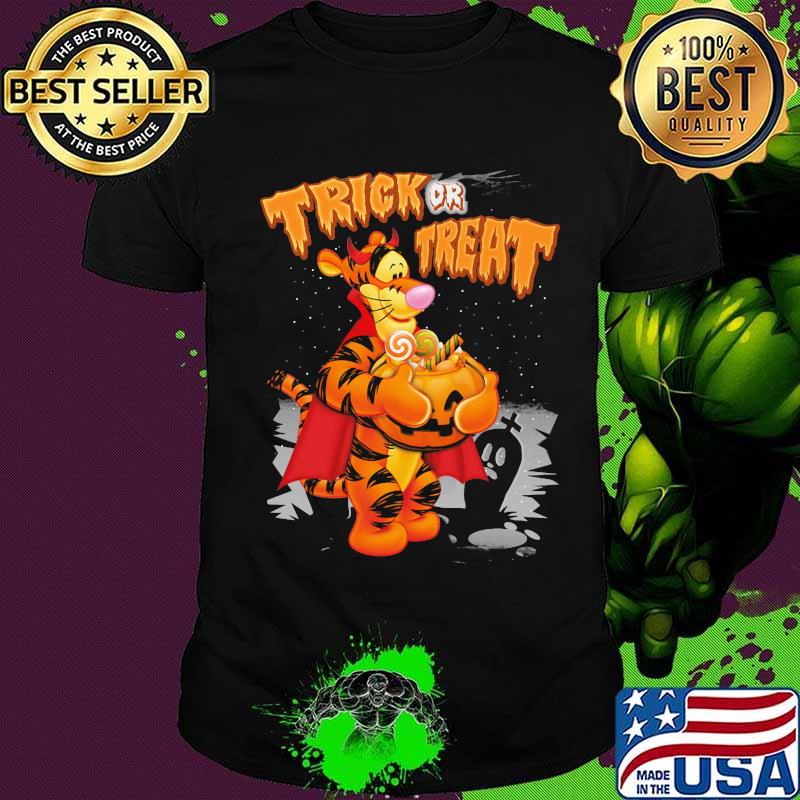 Halloween tigger trick or treat pumpkin shirt