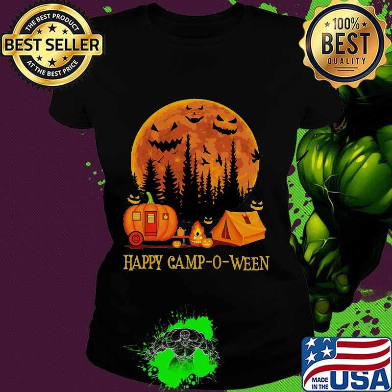 Happy Camp-o-ween Funny Camping Halloween s Ladies tee Happy Camp-o-ween Funny Camping Halloween s Ladies tee