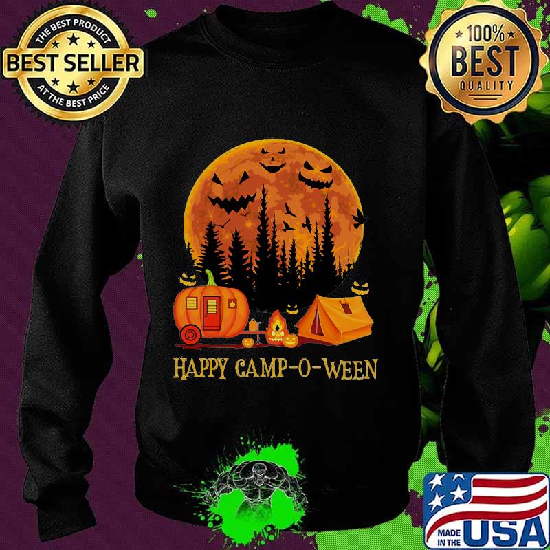 Happy Camp-o-ween Funny Camping Halloween s Sweater Happy Camp-o-ween Funny Camping Halloween s Sweater