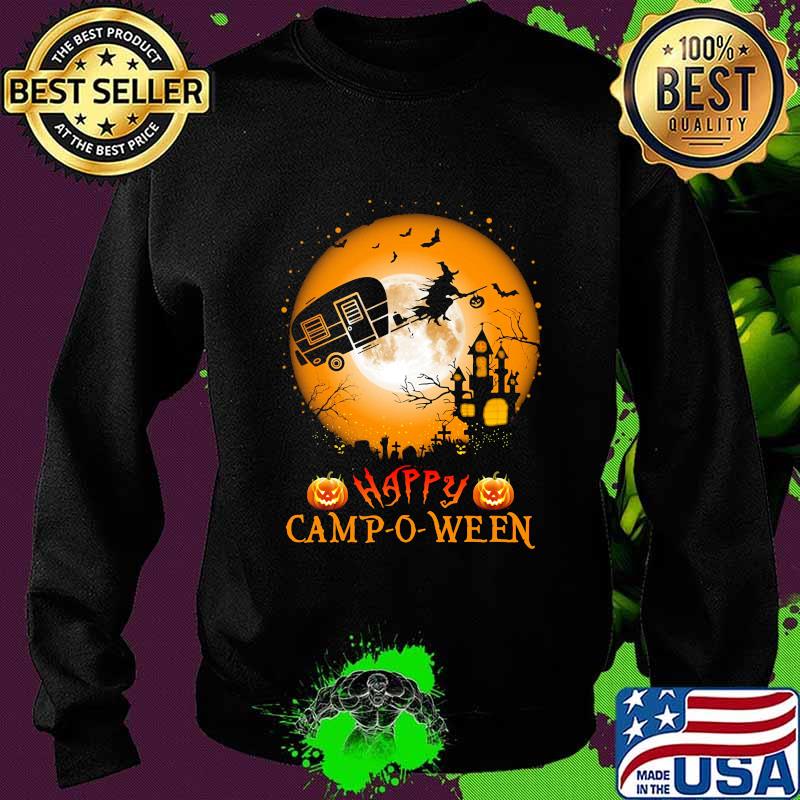 Happy camp-o-ween Halloween Camping Witch s Sweater Happy camp-o-ween Halloween Camping Witch s Sweater