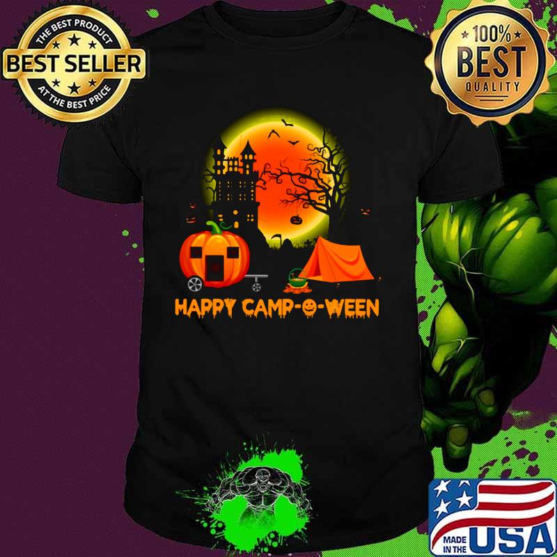 Happy camp-o-ween halloween pumpkin moon shirt