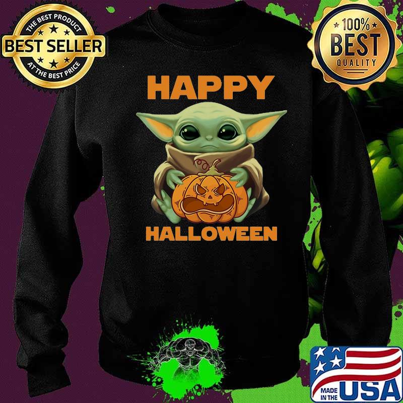Happy halloween baby yoda hug pumpkin s Sweater Happy halloween baby yoda hug pumpkin s Sweater