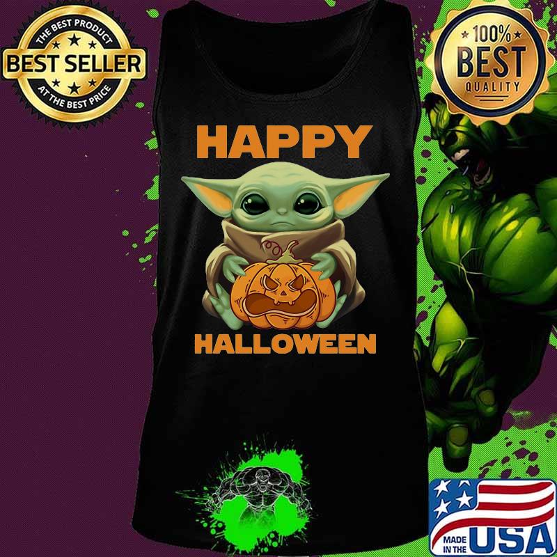 Happy halloween baby yoda hug pumpkin s Tank top Happy halloween baby yoda hug pumpkin s Tank top