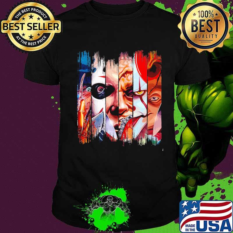 Happy halloween horror characters shirt