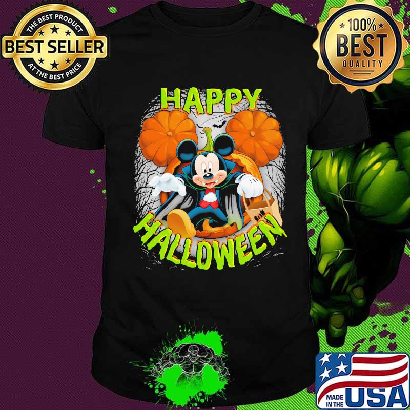 Happy halloween mickey mouse witch pumpkin shirt